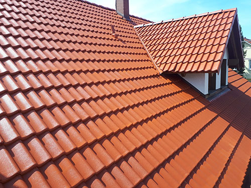 Dacheschichtung Bild, glänzend